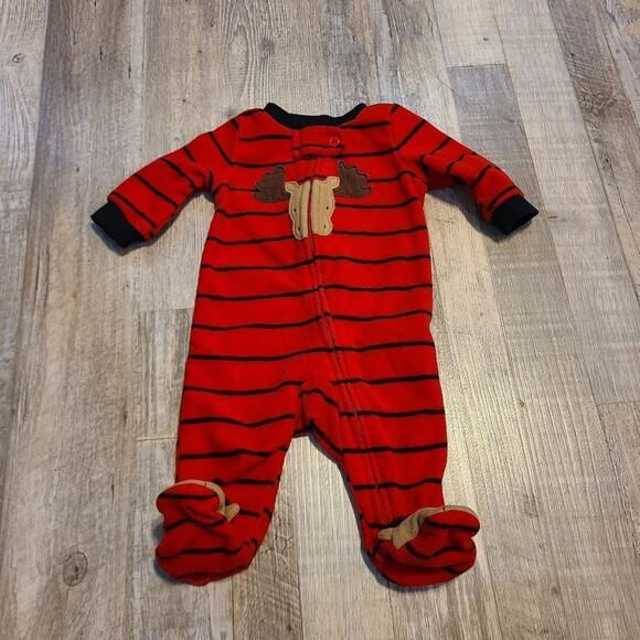 Carter's Child of Mine newborn puppy dog striped footie pajamas - Picture 1 of 5
